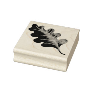 Oak Leaf Autumn Foliage Scrapbooking Journaling Rubber Stamp