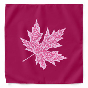 Oak leaf - burgundy wine and pink bandana