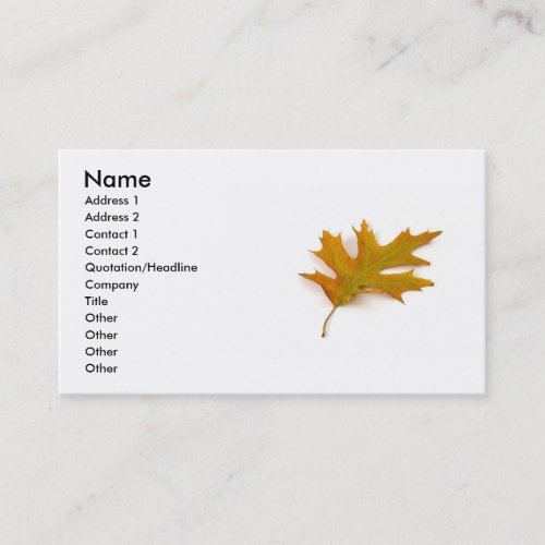 Oak Leaf Business Card