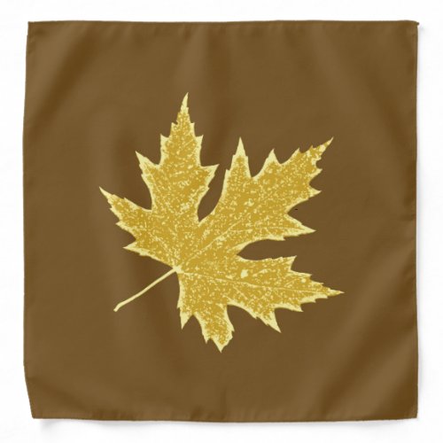 Oak leaf _ camel tan and brown bandana