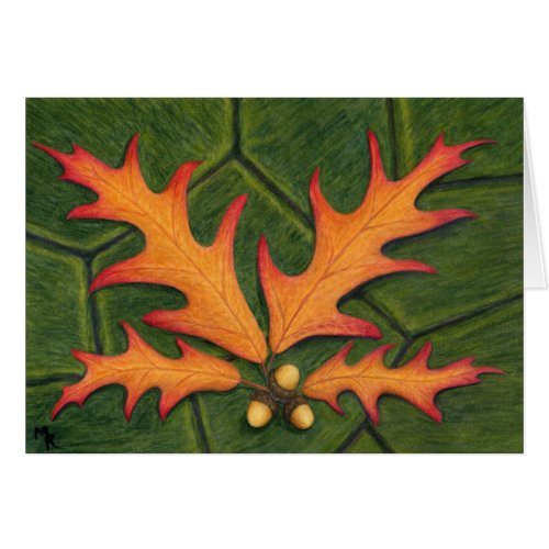 Oak Leaf Cluster Art Card