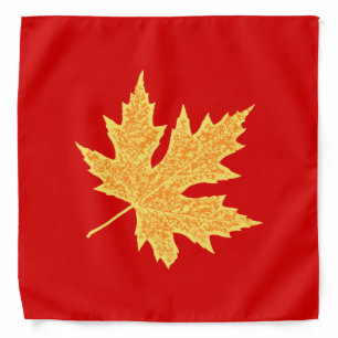 Oak leaf - deep red and saffron bandana