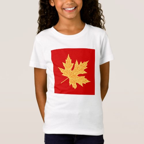 Oak leaf _ deep red and saffron T_Shirt