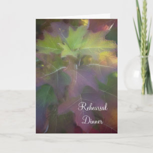 Oak Leaf Hydrangea Wedding Rehearsal Dinner Invitation