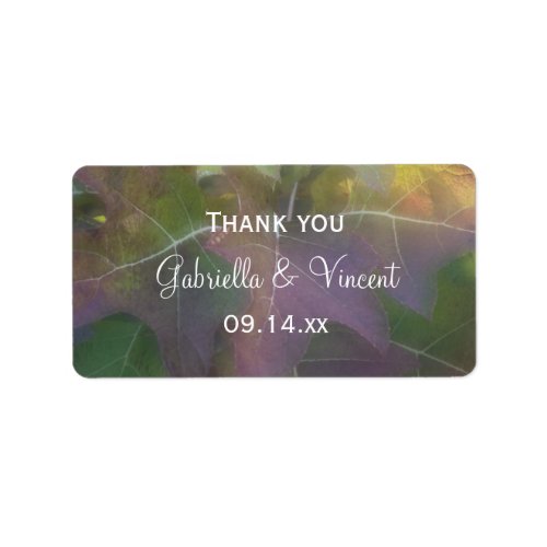 Oak Leaf Hydrangea Wedding Thank You Favor Tag