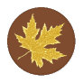 Oak leaf - mustard gold and brown coaster set