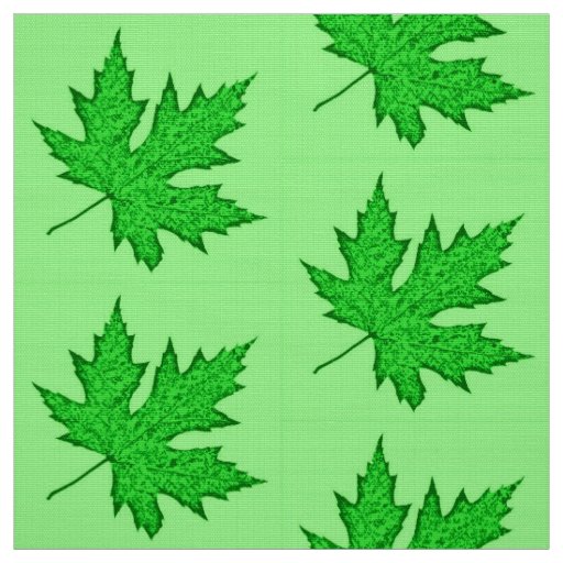 Oak leaf - shades of green fabric