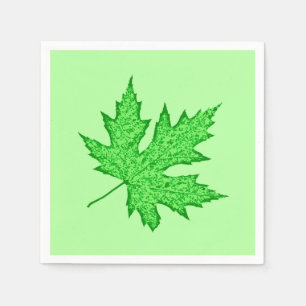 Oak leaf - shades of green napkins