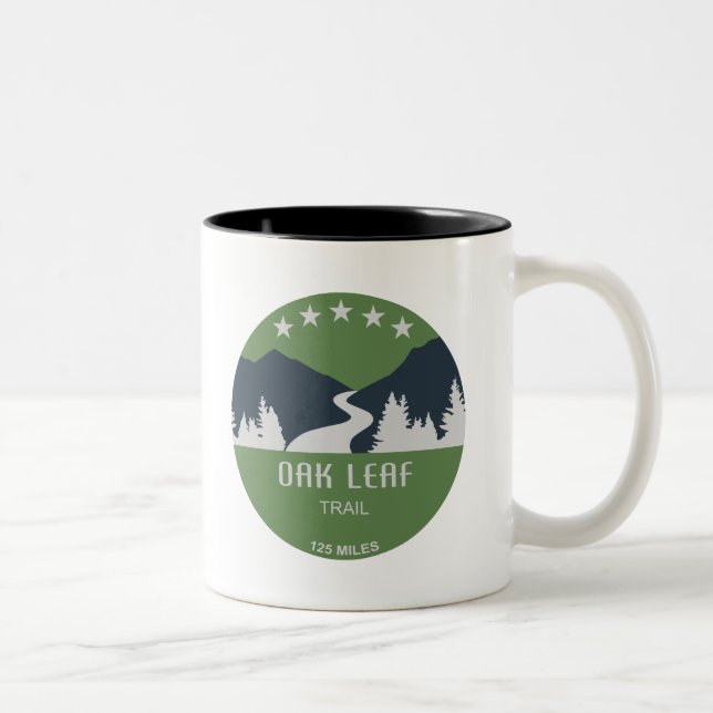Oak Leaf Trail Two-Tone Coffee Mug (Right)