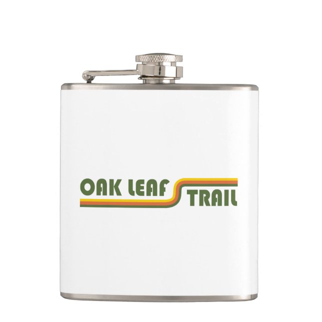 Oak Leaf Trail Wisconsin Flask (Front)