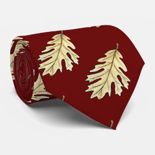 Oak Leaf Watercolor Neck Tie