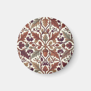 Oak Leaves Acorns Berries William Morris Style Magnet
