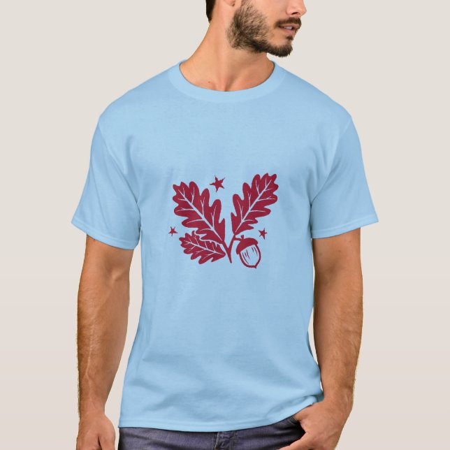 Oak Leaves and Acorn, It's Fall T-Shirt (Front)