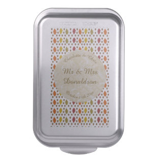Oak leaves and Acorns Fall Autumn Wedding Custom Cake Pan