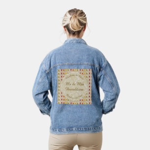 Oak leaves and Acorns Fall Autumn Wedding Custom Denim Jacket