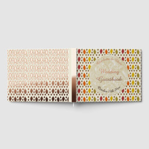 Oak leaves and Acorns Fall Autumn Wedding Custom Foil Guest Book