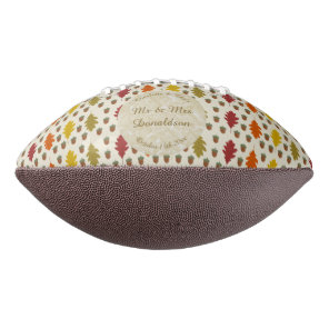 Oak leaves and Acorns Fall Autumn Wedding Custom Football