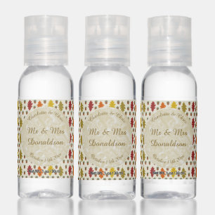 Oak leaves and Acorns Fall Autumn Wedding Custom Hand Sanitizer