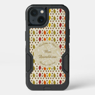 Oak leaves and Acorns Fall Autumn Wedding Custom iPhone 13 Case