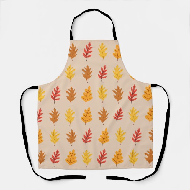 Oak Leaves Pattern Apron (Front)