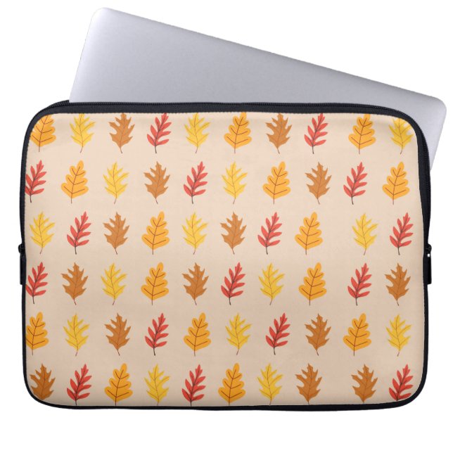 Oak Leaves Pattern Laptop Sleeve (Front)