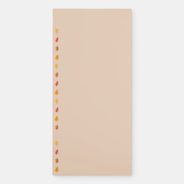 Oak Leaves Pattern Magnetic Notepad (Front)