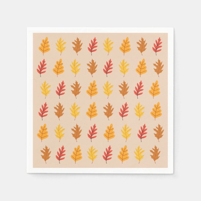 Oak Leaves Pattern Napkins (Front)