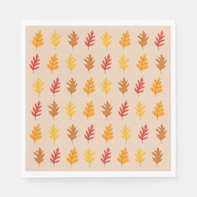 Oak Leaves Pattern Napkins (Front)