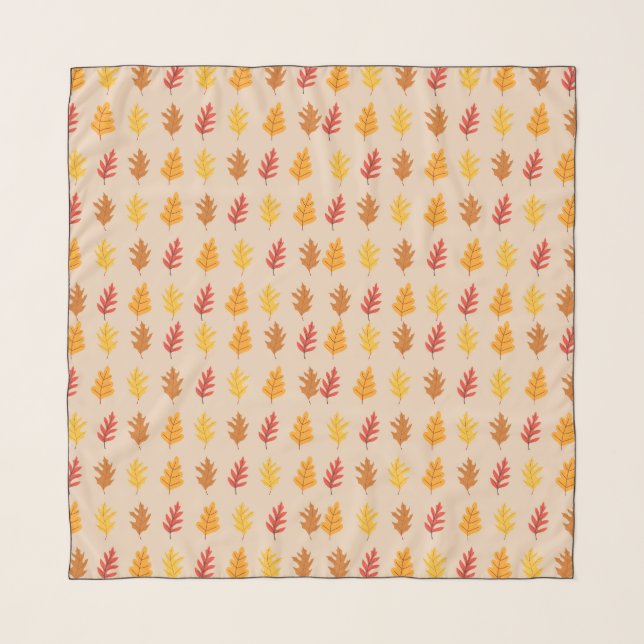   Oak Leaves Pattern Scarf (Front)