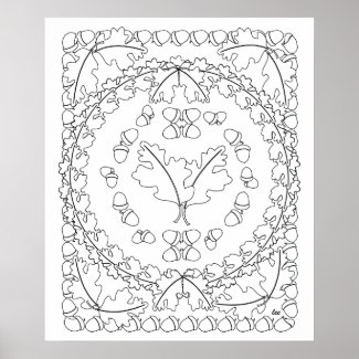 Oak Leaves Poster Art