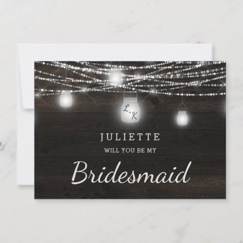 Oak Ridge Rustic Be My Bridesmaid Proposal Card