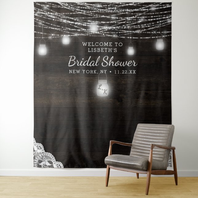 Oak Ridge Rustic Bridal Shower Photo Prop Backdrop (In Situ)