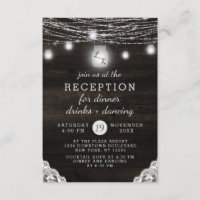 Oak Ridge Rustic Wood & Lace Wedding Reception