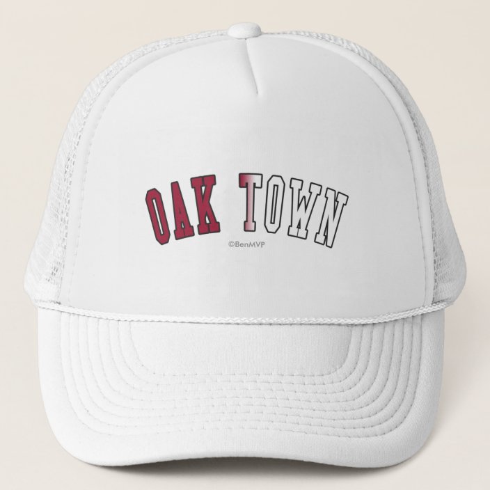Oak Town in California State Flag Colors Mesh Hat