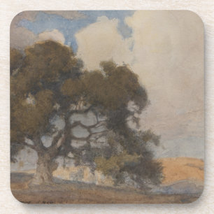 Oak Tree (1910) – Majestic Vintage Watercolor Beverage Coaster