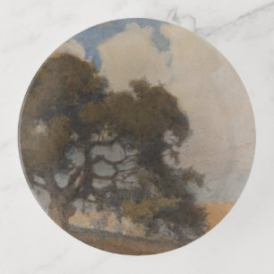 Oak Tree (1910) – Majestic Vintage Watercolor Trinket Tray