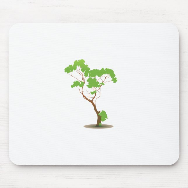 Oak tree abstract single graphic mouse pad (Front)