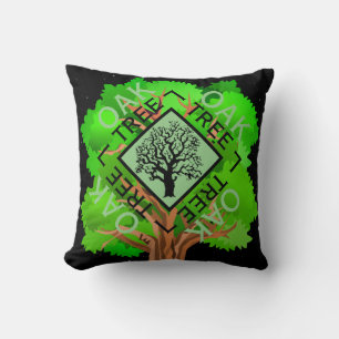 Oak Tree Arborist Throw Pillow
