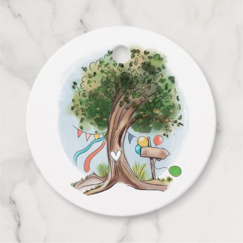 Oak Tree Baby Shower Thank You Favor Tags