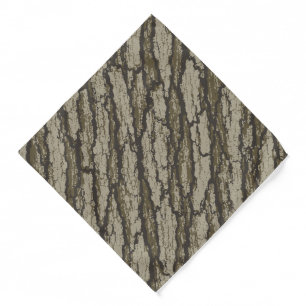 Oak Tree Bark Camo Pattern Graphic Bandana