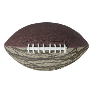 Oak Tree Bark Camo Pattern Graphic Football