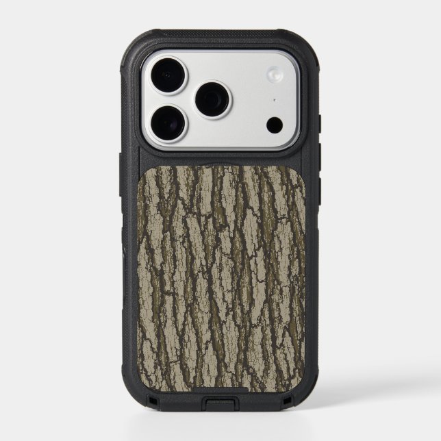 Oak Tree Bark Camo Pattern Graphic Otterbox iPhone Case (Back)
