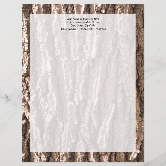 Oak Tree Bark Graphic Letterhead (Front)