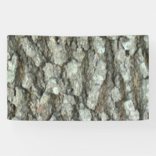 Oak Tree Bark Real Wood Camo Camouflage Banner