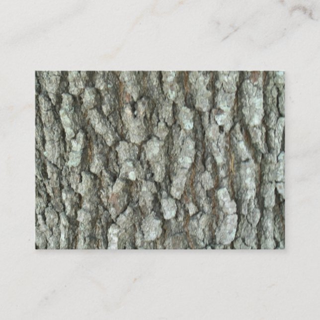 Oak Tree Bark Real Wood Camo Nature Camouflage Business Card (Front)