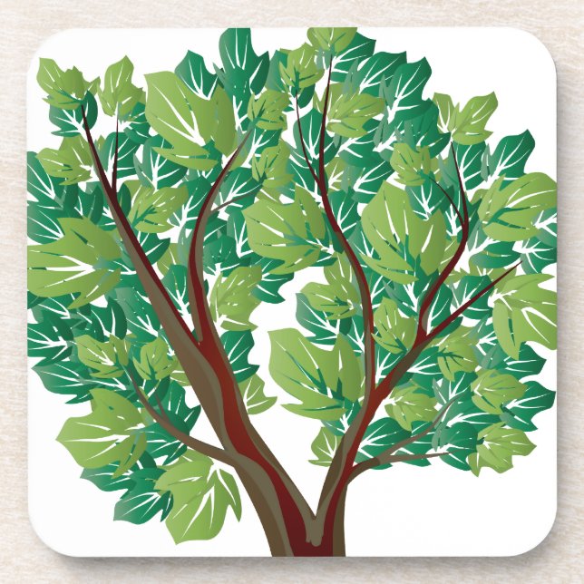 Oak Tree Beverage Coaster (Front)