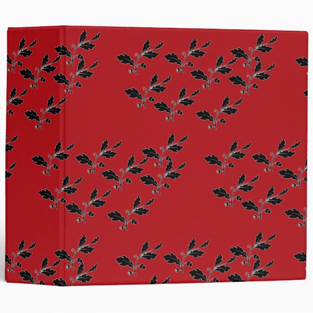oak tree branches on red 3 ring binder (Front/Spine)
