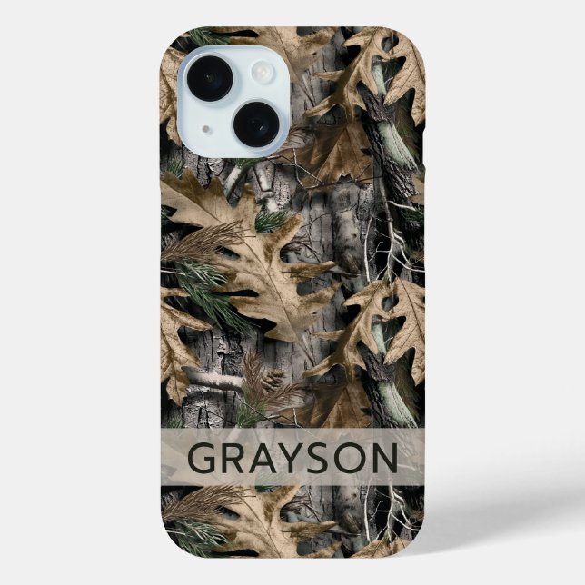 Oak Tree Camouflage Personalized Case-Mate iPhone Case (Back)