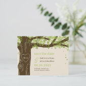 Oak Tree EDITABLE COLOR Save The Date Postcard (Standing Front)