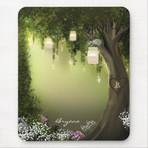 Oak Tree Enchanted Forest Garden Mouse Pad